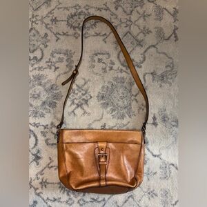 Vintage Etienne Aigner Shoulder Bag Brown Leather. Some Minor Pen Markings